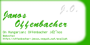 janos offenbacher business card